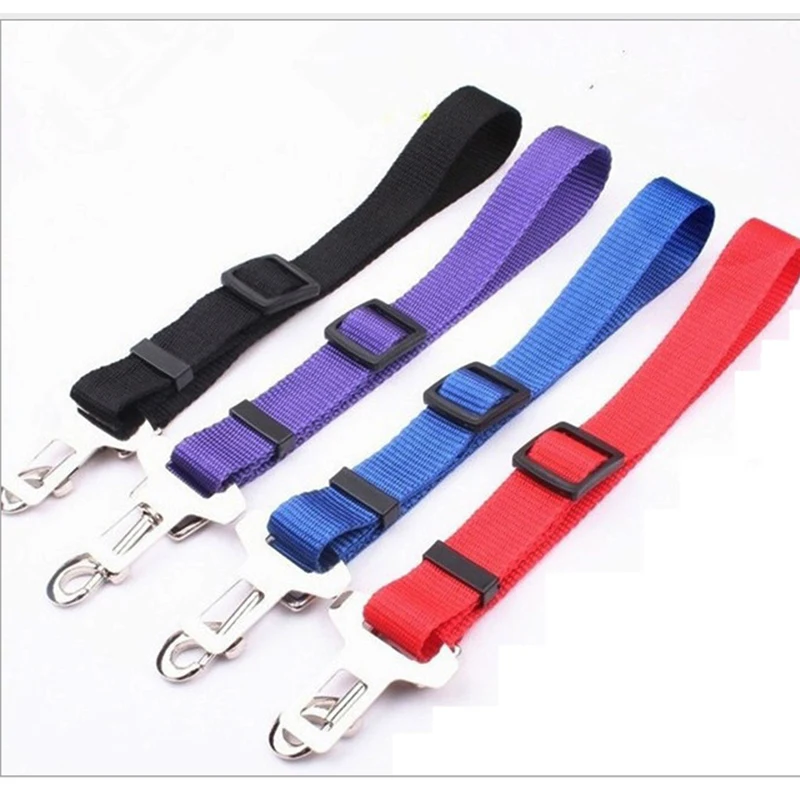 

blue black red purple Seatbelt Harness Leash Clip Pet Dog Car Belt Security When Drives High Quality Universal Nylon material