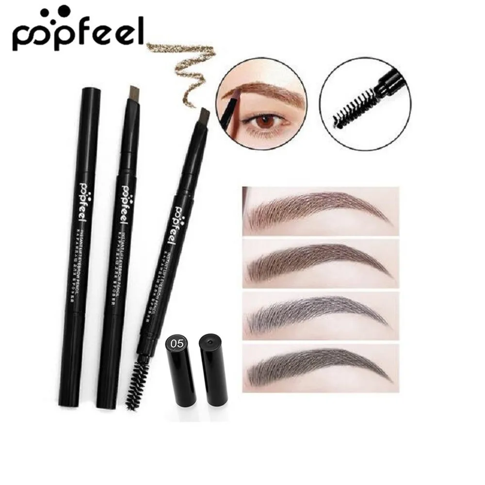 

Popfeel Double-end Automatic Eyebrow Pencil Waterproof Eyebrow Pigment Long Lasting 5 colors eye Makeup Eye Brow Pencil Cosmetic