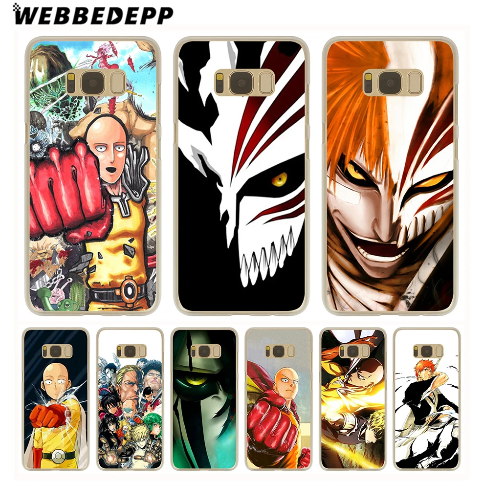 WEBBEDEPP Anime Bleach One Punch Man design Hard Transparent Phone Case