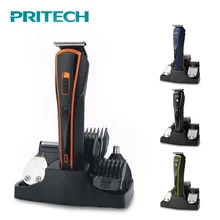 PRITECH Электрический триммер для волос для мужчин, многофункциональная перезаряжаемая машинка для стрижки волос, бороды, носа, бакенбардов, машинка для стрижки, бритва для дома