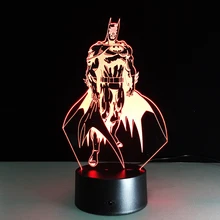 Hot sale Batman Colorful gradient 3D night light Creative remote control or touch switch night light led table lamp gifts