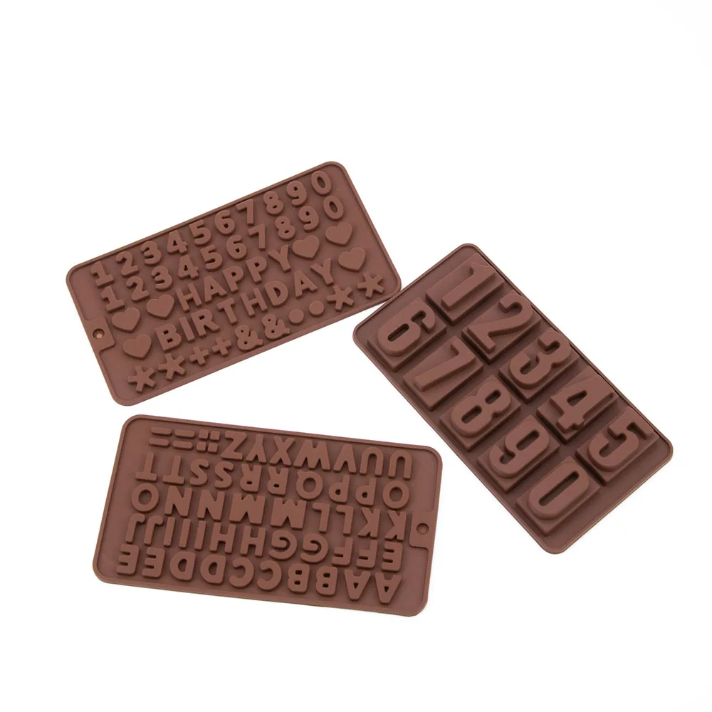 

3D Silicone Mold Creative Design Alphabet Letter Number Chocolate Moulds Cake Fondant Candy Mold Kitchen Baking Tools