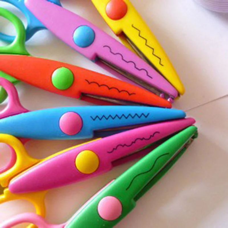 1PC Kind Laciness Schere Metall und Kunststoff DIY Scrapbooking Foto Farben Schere Papier Spitze Tagebuch Dekoration Für Kinder Handwerk|craft scissors|scissors for paperdecorative scissors - AliExpress