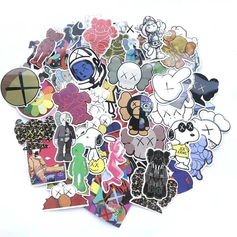 

64 pieces Trend Cartoon characters Waterproof sticker Graffiti sticker DIY Creative Collage Refrigerator bicycle car decoration