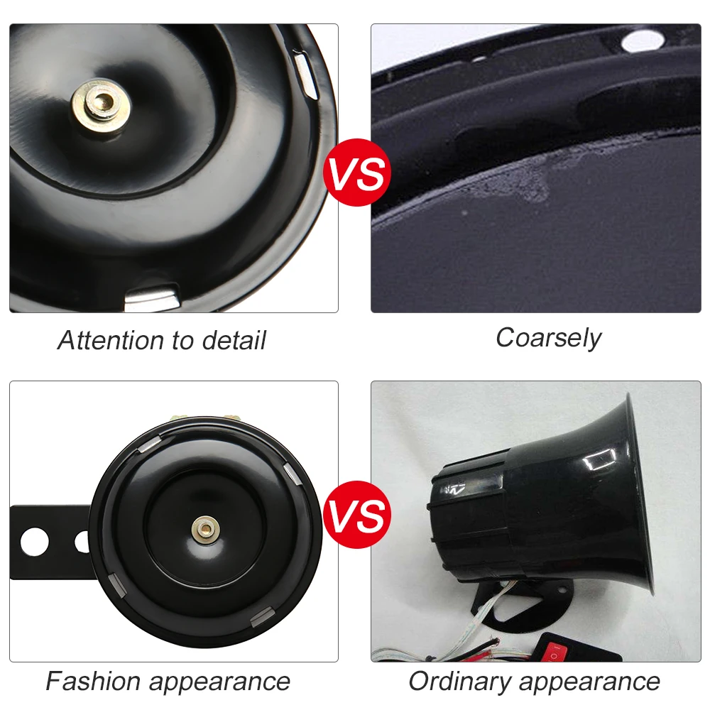 Универсальный 12 В черный водонепроницаемый 105 дБ автомобиль внедорожный мотоцикл электрический воздушный рог аксессуары для мотоциклов