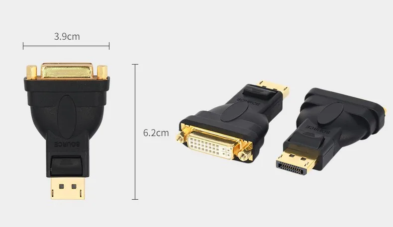 DisplayPort DP мужчина к DVI Женский конвертер видео адаптер для портативных ПК HDTV