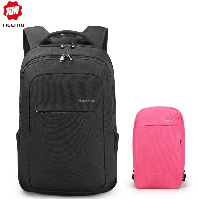 Рюкзак для колледжа Tigernu - Цвет: 3090black8038pink