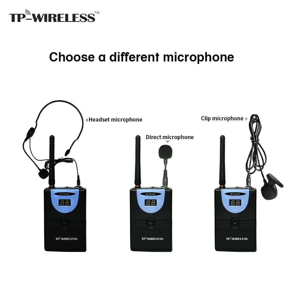 TP-wireless 2,4 ГГц аудио приемник беспроводная гарнитура микрофонная система идеально подходит для обучения, интервью, речи, конференции, церкви