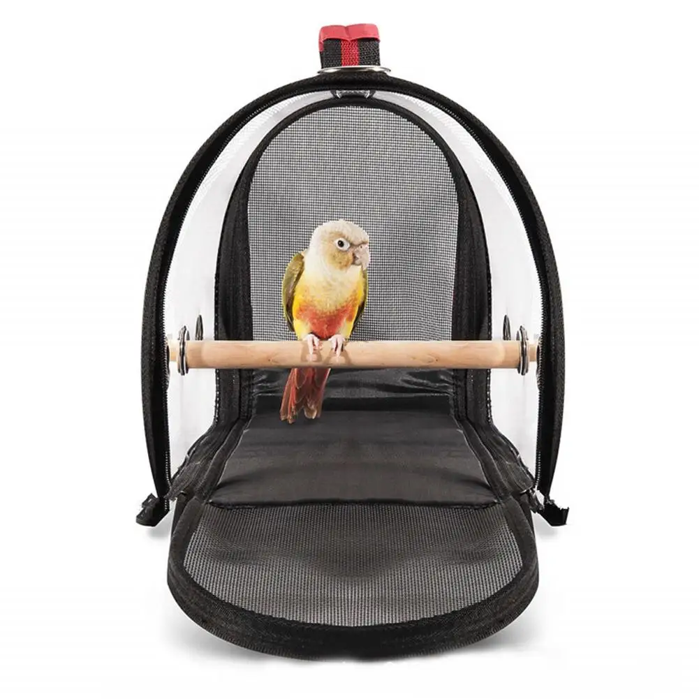Рюкзак с попугаем, дышащая клетка для птиц на молнии, переносная Съемная сборка, ПВХ, прозрачные дорожные принадлежности для клетки