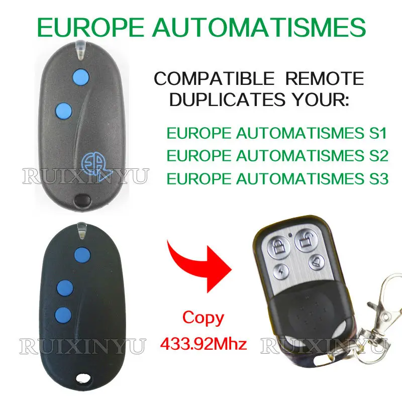 Европейские автоматы S2/Европейские S4 433 92 МГц пульт дистанционного