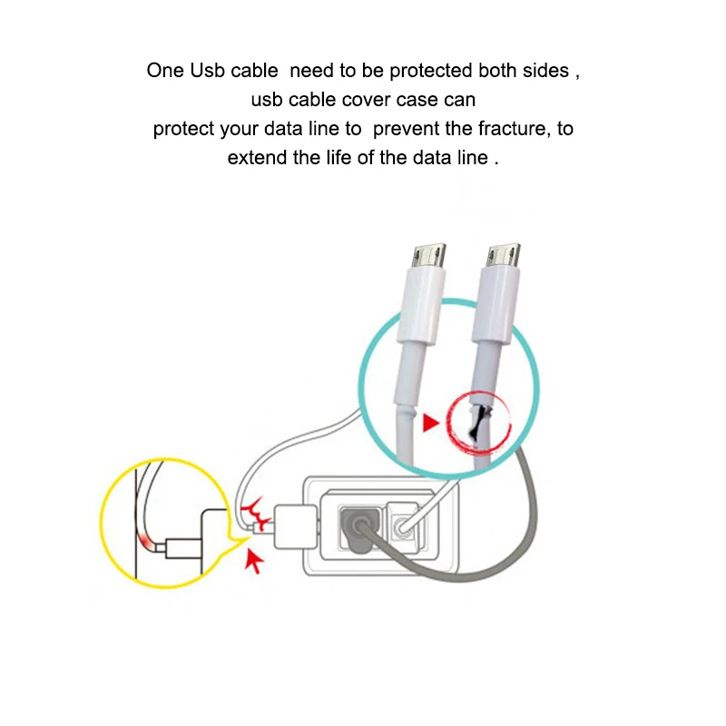 silicone usb data cable case protector