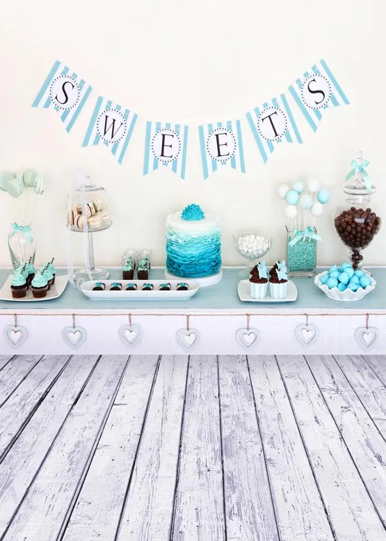 

Birthday sweet snacks anticrease washable fleece photography backdrop for birthday party photographic backgrounds props S-951-A