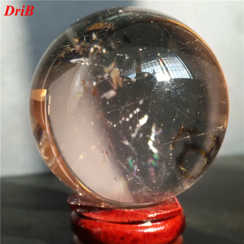

Narural Gold Rutilated Quartz Crystal Sphere Ball Healing