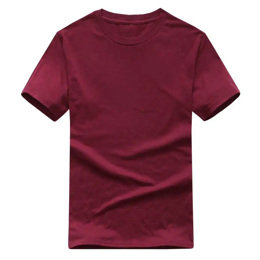 Однотонная футболка черные белые мужские и женские хлопковые футболки брендовые футболки для катания на коньках модные футболки для бега - Цвет: Бургундия