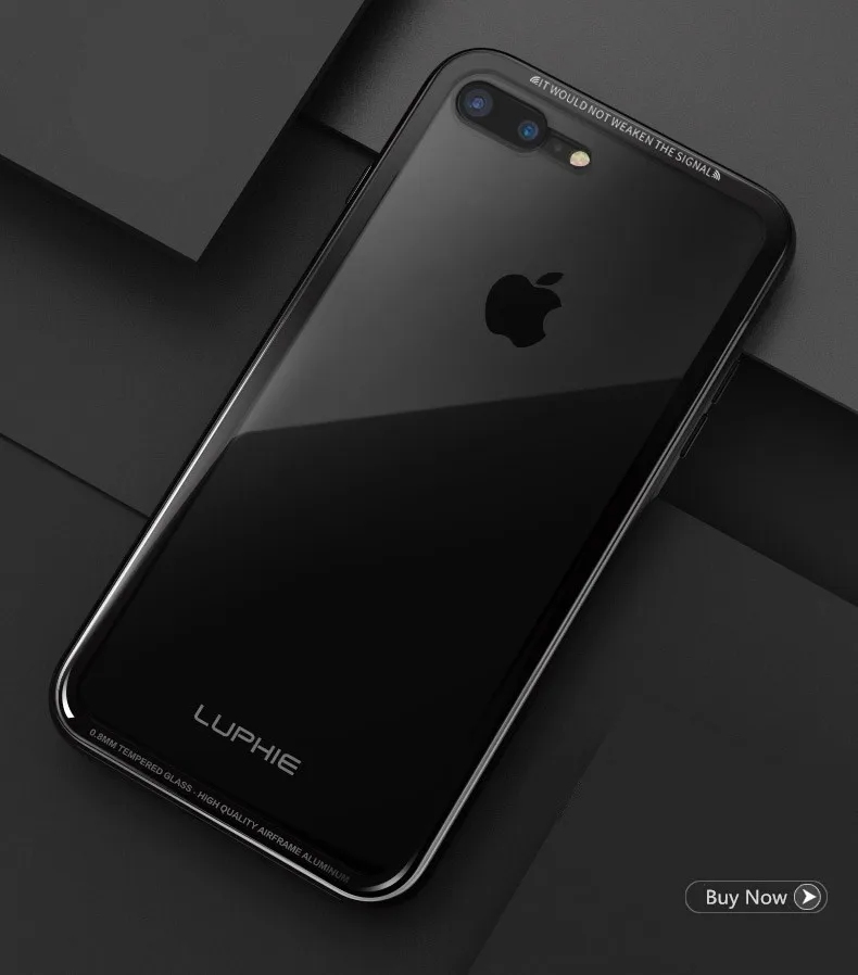 iphone metal bumper tempered glass case (3)