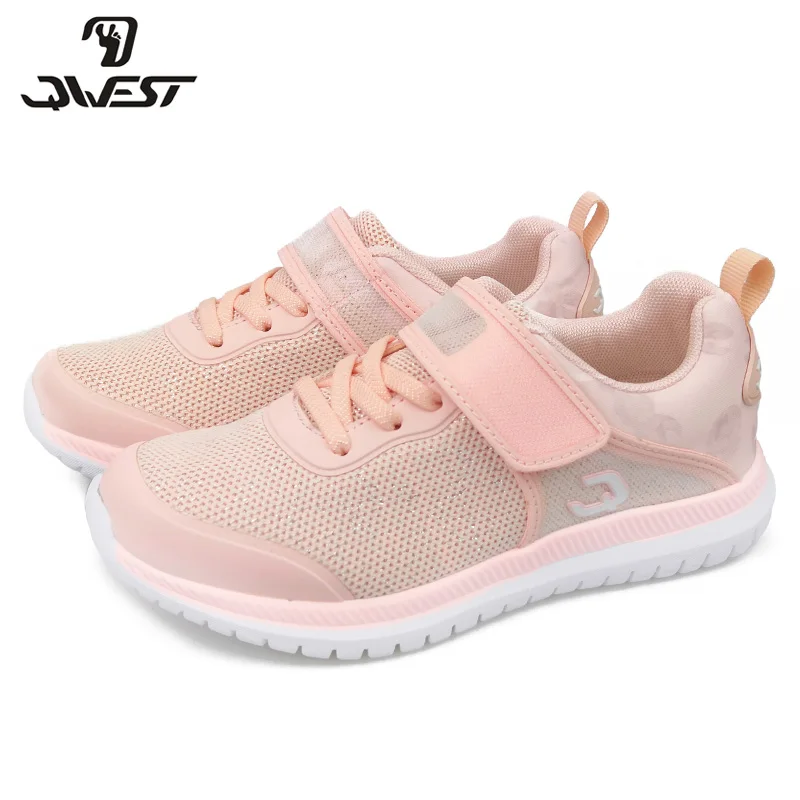 

QWEST Spring Orthotic Leather Insole leisure sports running Shoe breathable girl sneaker Size 31-37 free shipping 91K-NQ-1263