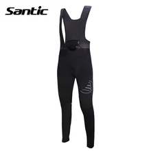 Santic весна осень штаны для велоспорта мужские быстросохнущие горные велосипедные нагрудники длинные штаны 4D Coolmax Мягкие дорожные горные велосипедные штаны