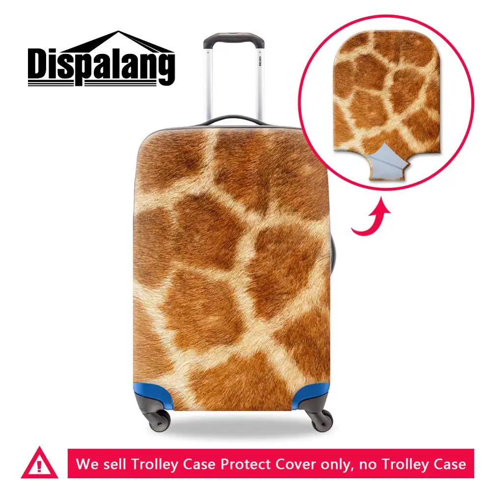 Защитный чехол для багажа с леопардовым принтом для чемодана 18-30 дюймов, Модный Эластичный чехол для багажа, классные аксессуары с колесиками для путешествий - Цвет: Серебристый