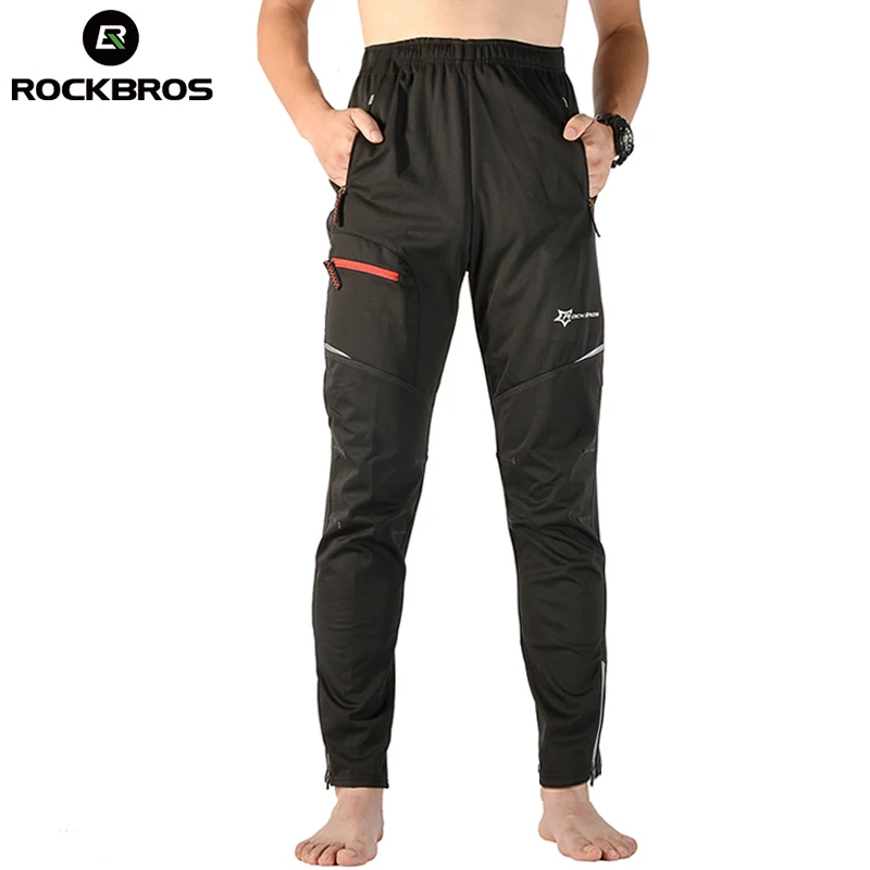 comprar ROCKBROS Bicicleta MTB Sportswear Calças de Lã Térmica Calças Ciclismo Correndo Caminhadas Camping Esportes Reflexivas Calças Das Mulheres Dos Homens de Bicicleta