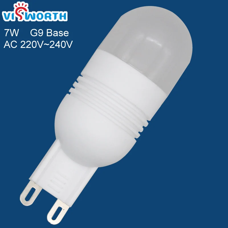 Светодиодная лампа G9 7 Вт ac 220 В 230 светодиодный мини корпус SMD3014 24 светодиода лампы