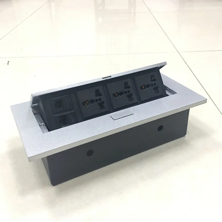 Multifunctional office desk, conference table, pop up desktop outlet