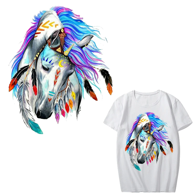 

Colorful Horse Patches for Jeans Fashion Clothes Stickers Iron-on Patches for Clothing A-level Washable Heat Press Appliqued
