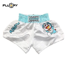 2019 Fluory new release Doraemon cute kids muay thai shorts kick boxing shorts for youths and children (boys and girls) religiosity and alcohol drinking of modern thai youths
