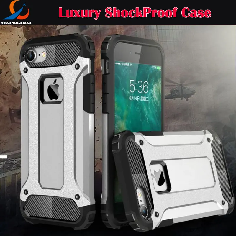 

For Iphone X XS Max XR 8 7 6 6S 5 5S SE Hybrid Shock proof Armour Tough Hard Plastic Soft TPU Rubber Silicone cover case