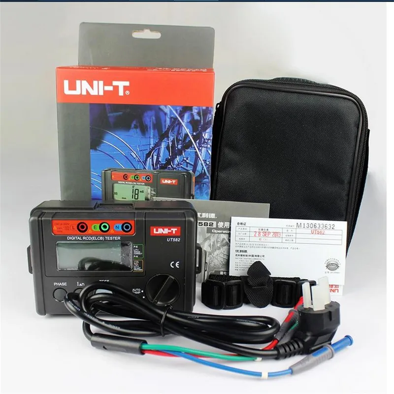 Цифровой мультиметр UNI T UT582 тестер RCD ELCB автоматический измеритель утечки|digital