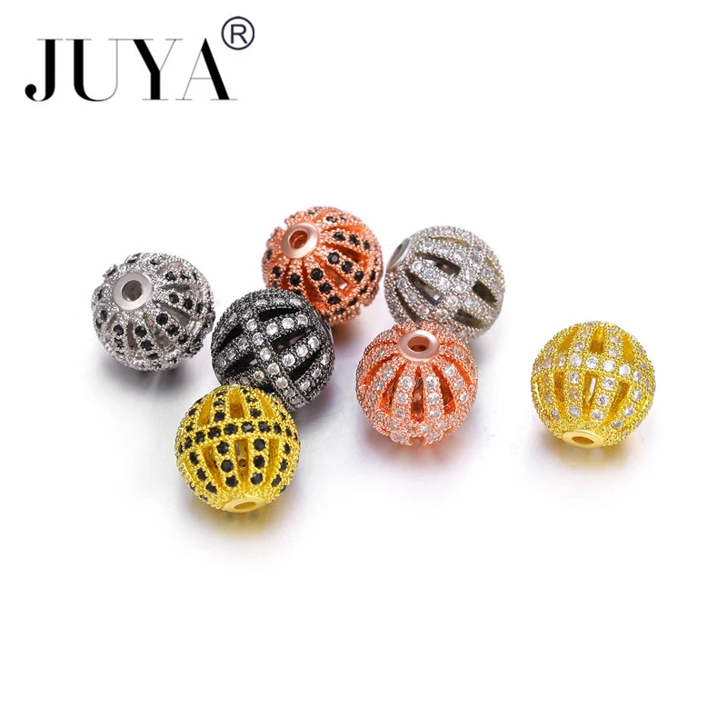 

New 5pcs/lot Latest Design Beads 10mm Hollow Round Watermelon Ball Beads Rhinestone For Jewelry Making DIY Jewellery Accessories