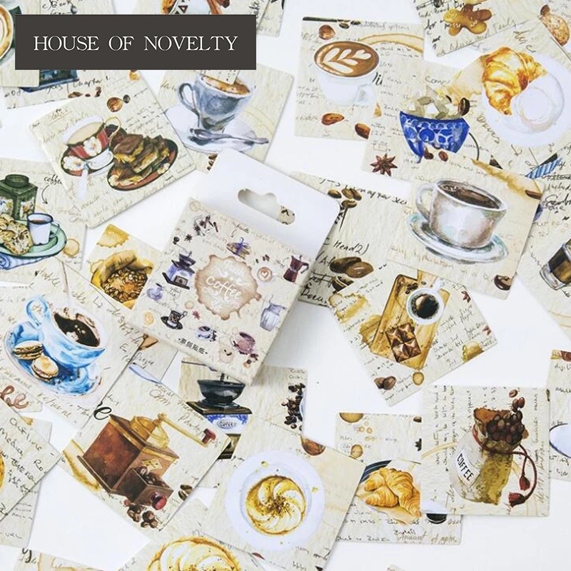 Coffee Shop Decorative Stickers Adhesive Stickers DIY Decoration Diary Stickers Box Package Coffee Shop Decorative Stickers Adhesive Stickers DIY Decoration Diary Stickers Box Package