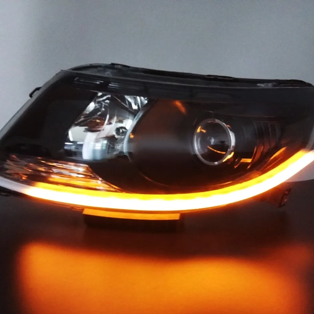 2pcs 60cm Amber Flowing Day Light LED DRL Strip Light 12V Car Running Lights For BMW E39 E46 E60 E61 E91 E92 F10 F34 Z4 M3 M5 M6