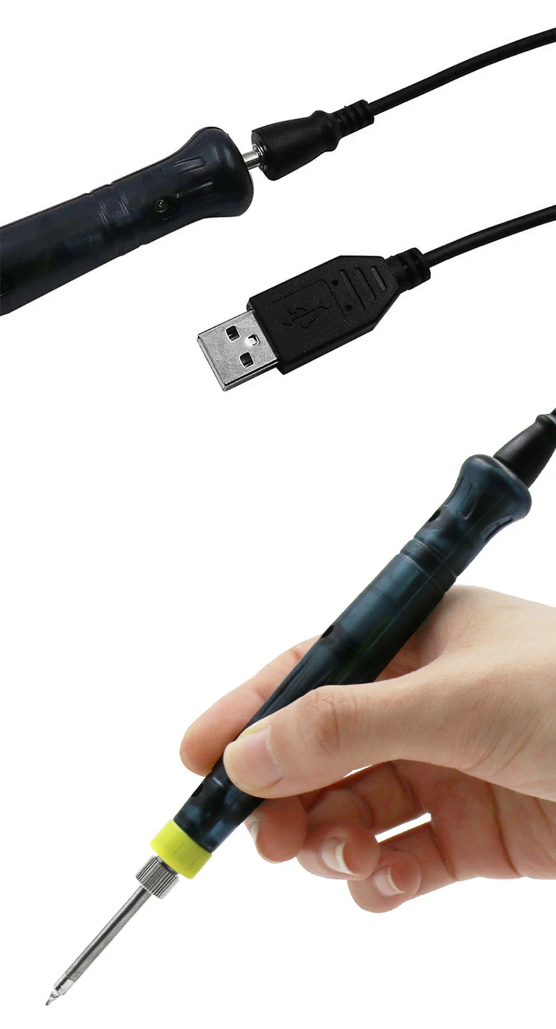 QUK Мини Портативный USB 5 в 8 Вт Электрический паяльник паяльная ручка сварочный пистолет ручные инструменты комплект быстрый нагрев сжигание советы