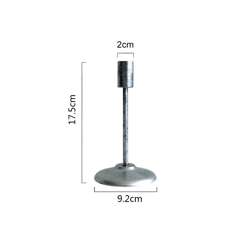 NOOLIM минималистичный скандинавский металлический Серебряный/золотой/черный подсвечник с покрытием, свадебные украшения, вечерние, домашний декоративный подсвечник - Цвет: Silver S