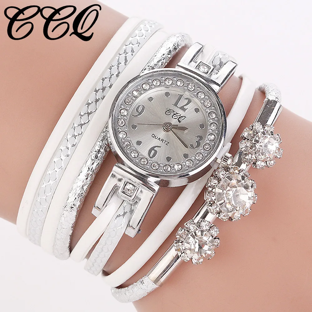 

Women Watches Fashion Casual Bracelet Watch Women Relogio Leather Rhinestone Analog Quartz Watch Clock Female Montre Femme gift
