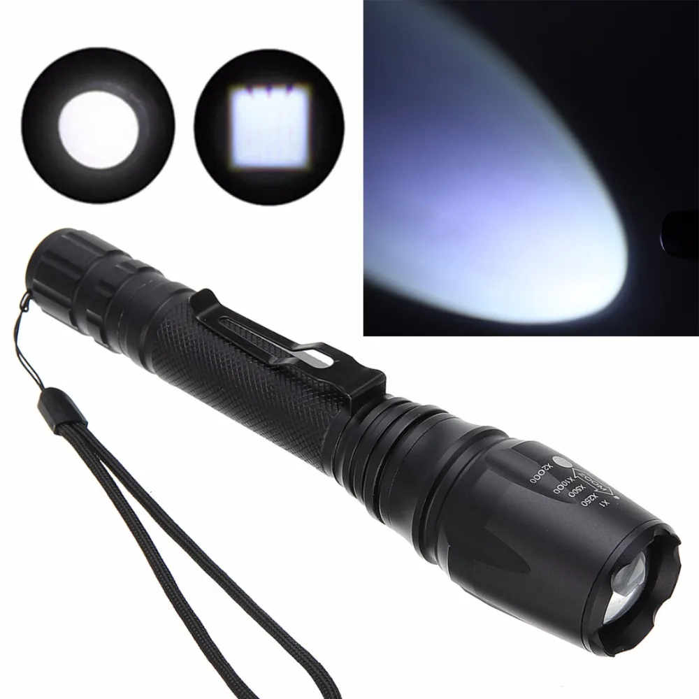 High Quality Bright 2500LM XM L T6 LED Zoomable Focus Flashlight