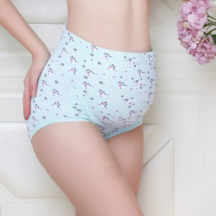 2 Ready Stock Pregnant Women Adjustable High Waist Panties Cotton Underpants Pregnancy Belly Support Panties Maternity Underwear