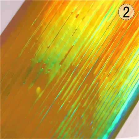 1 лист полоса Голографическая лента для дизайна ногтей Наклейка s тонкая Лазерная серебряная полоса линия наклейка DIY Фольга Наклейка s - Цвет: Pattern 2