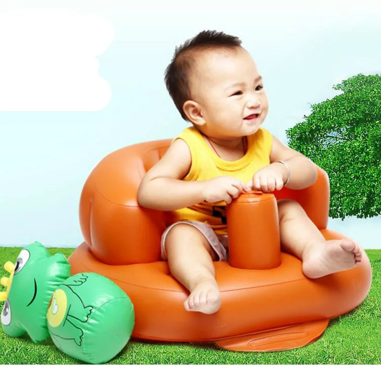 

Newest Arrival Baby Playing Chair Inflatable Sofa Thickened Bath Stool Cute Multi-function Mini Portable Sofa T01