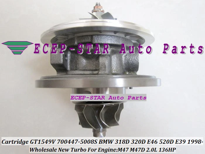Turbo CHRA Cartridge Turbocharger Core GT1549V 700447-5008S For BMW 318D 320D E46 520D E39 1998- M47 2.0L 136HP (1)