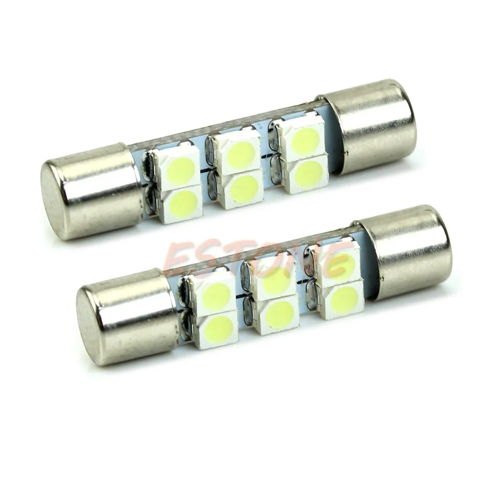 2021 Новинка 1 шт. белая 3528 T6 6 SMD светодиодный лампы для автомобиля солнцезащитный