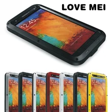 LOVEMEI грязеотталкивающий прочный армированный чехол для телефона из металла Алюминий чехлы с гориллой Стекло для Sumsang Galaxy Note 3 N9000 Heavy Duty Защита