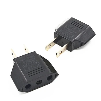 

10pcs/lot EU Europe European 2 round hole to US Plug Canada Japan Brazil Thailand Home Travel Adapter Power Wall Plug Adaptor