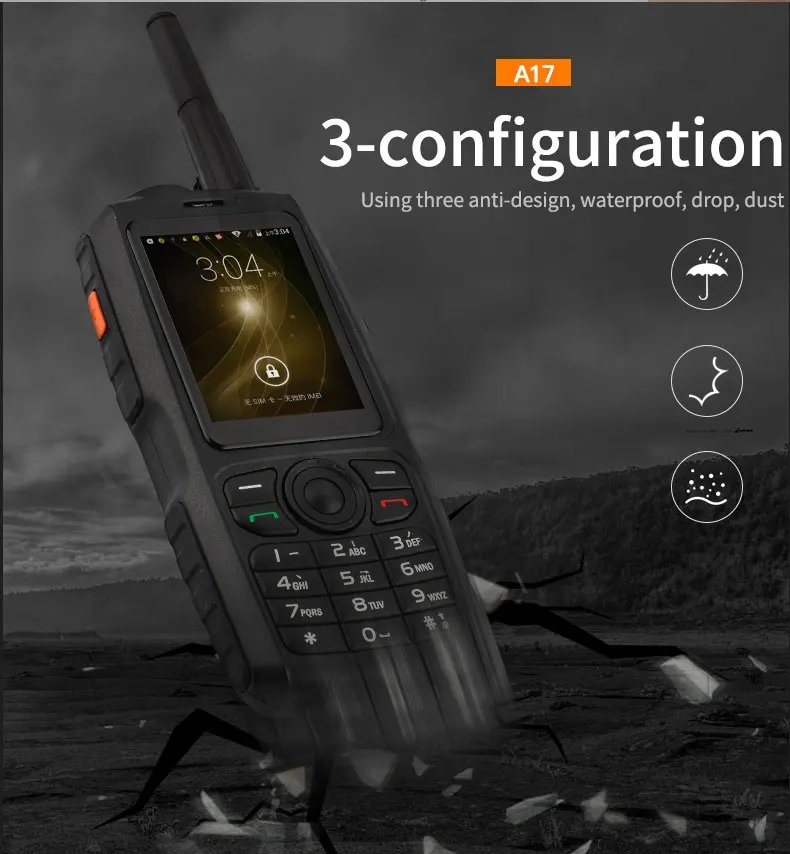 A17 IP67 прочный водонепроницаемый телефон Android gps Zello PTT 3g сетевой домофон GSM мобильный телефон для пожилых людей mini F22 F25