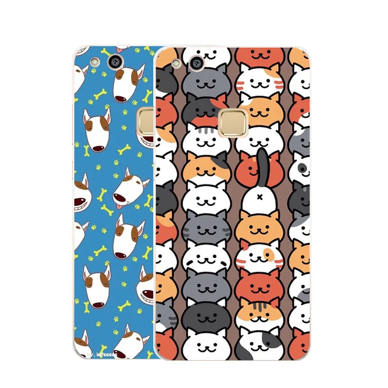 case for huawei p8 p9 p10 lite plus cover Silicon Soft tpu Colorful images back 2017 |