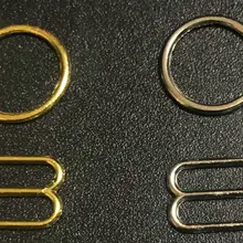 Различные размеры Бюстгальтер кольца и Ползунки 50 компл./лот(100 шт.) в золотых