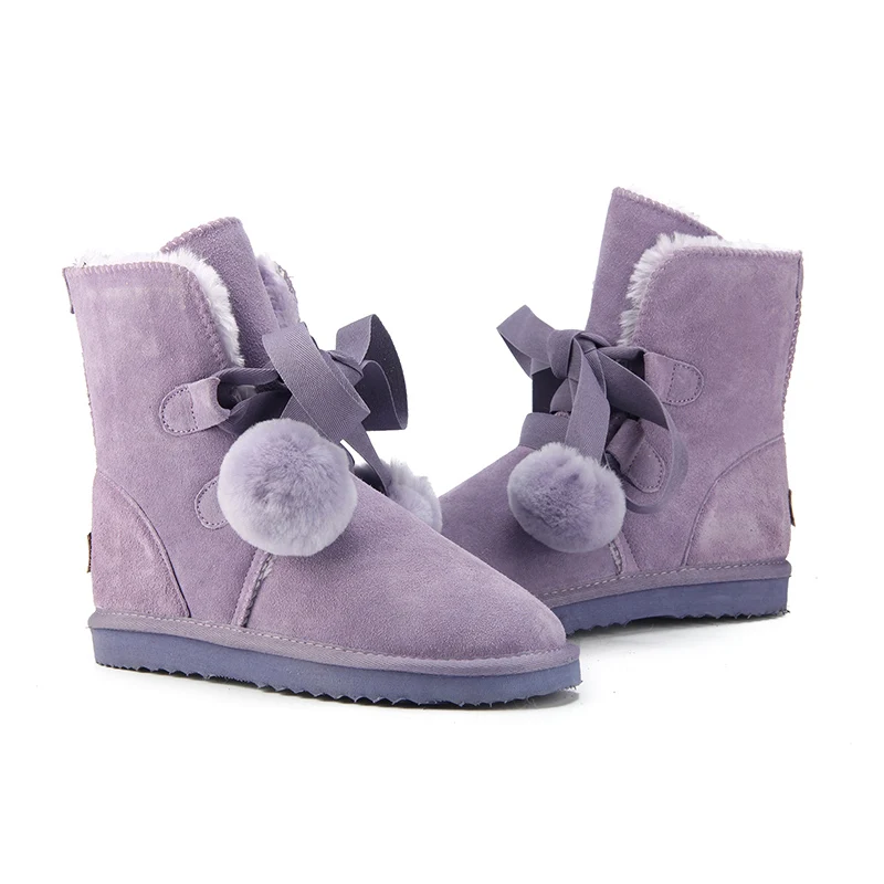 JXANG/модные женские зимние ботинки наивысшего качества ботинки из натуральной воловьей кожи теплые зимние ботинки женские ботинки на шнуровке США 3-13