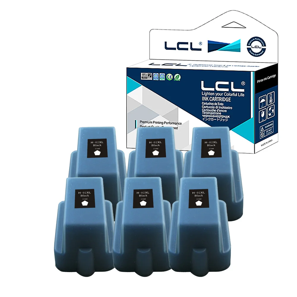 

LCL 02 02XL 02 XL ( 6-pack) Black  ink Cartridge Compatible for HP Photosmart 3110/3210/3210v/3210xi /3213/3310/3310xi/3313/8230