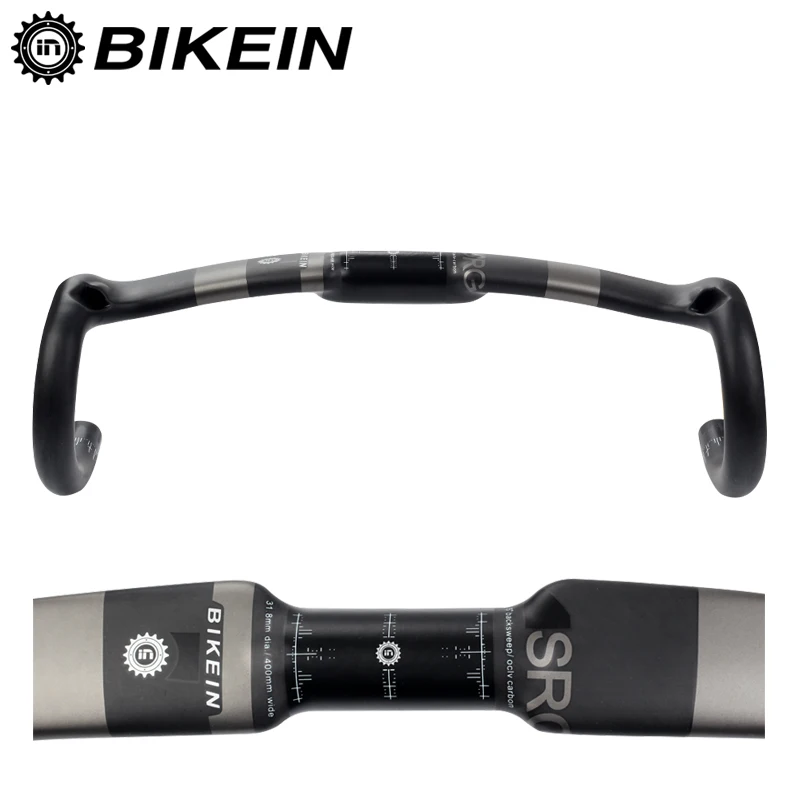 Bicycle Handlebar Carbon Fiber Ultralight Bent Bike Drop Bar 31.8*400//420//440mm