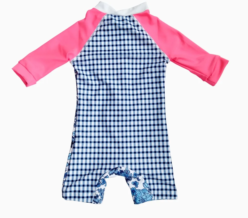 Bonverano (TM) Детский купальник для девочек UPF 50 + защита от солнца S/S цельный костюм